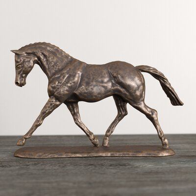 Bull Bronze Arlington Trotting Warmblood Horse Running Figurine 3D model_1