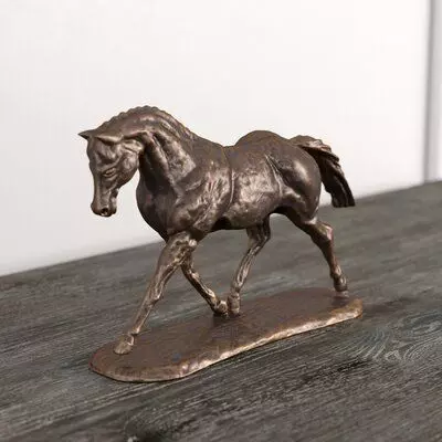 Bull Bronze Arlington Trotting Warmblood Horse Running Figurine 3D model_0