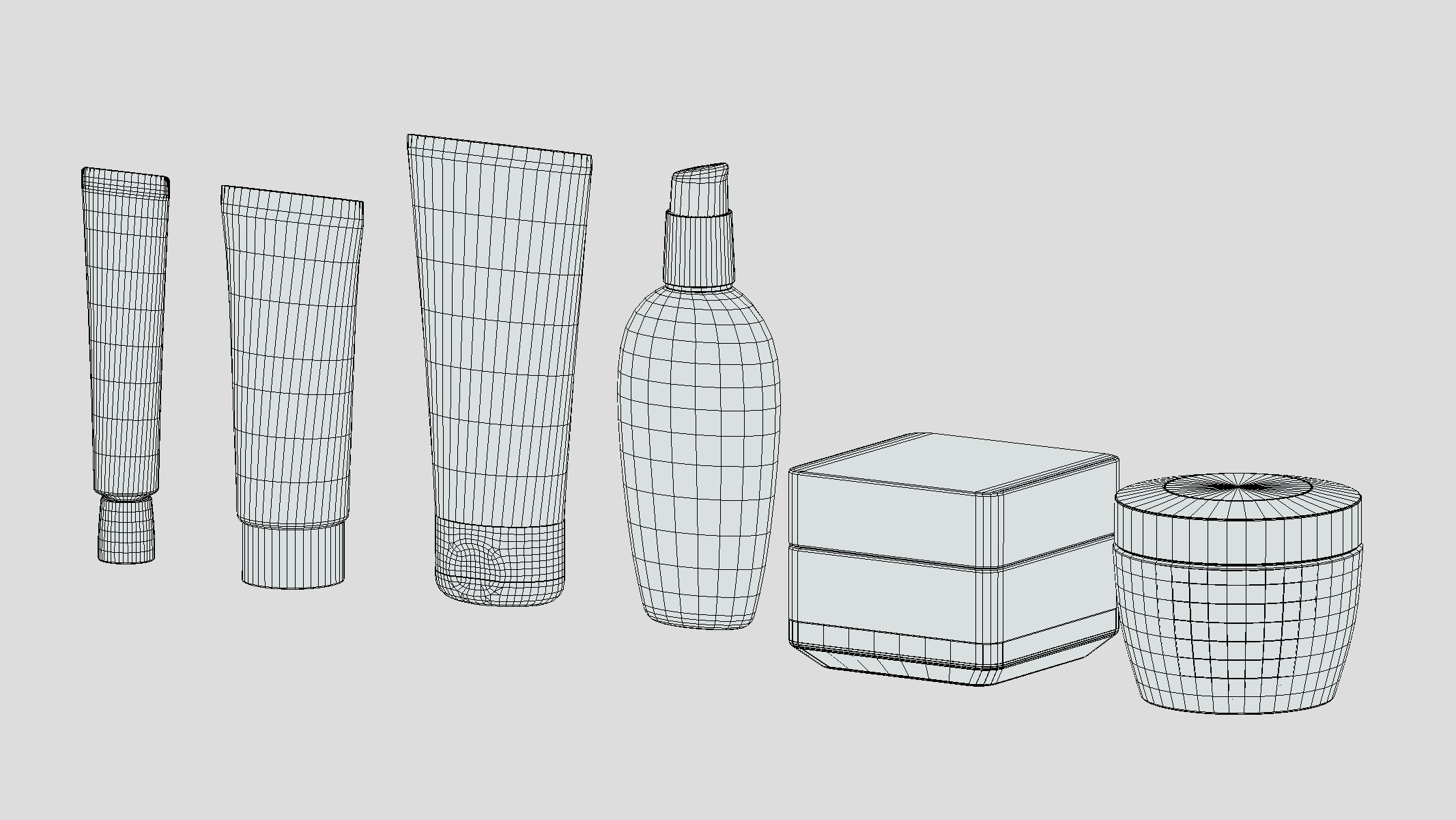 Cosmetics Set Low Poly Low-poly 3D model_8