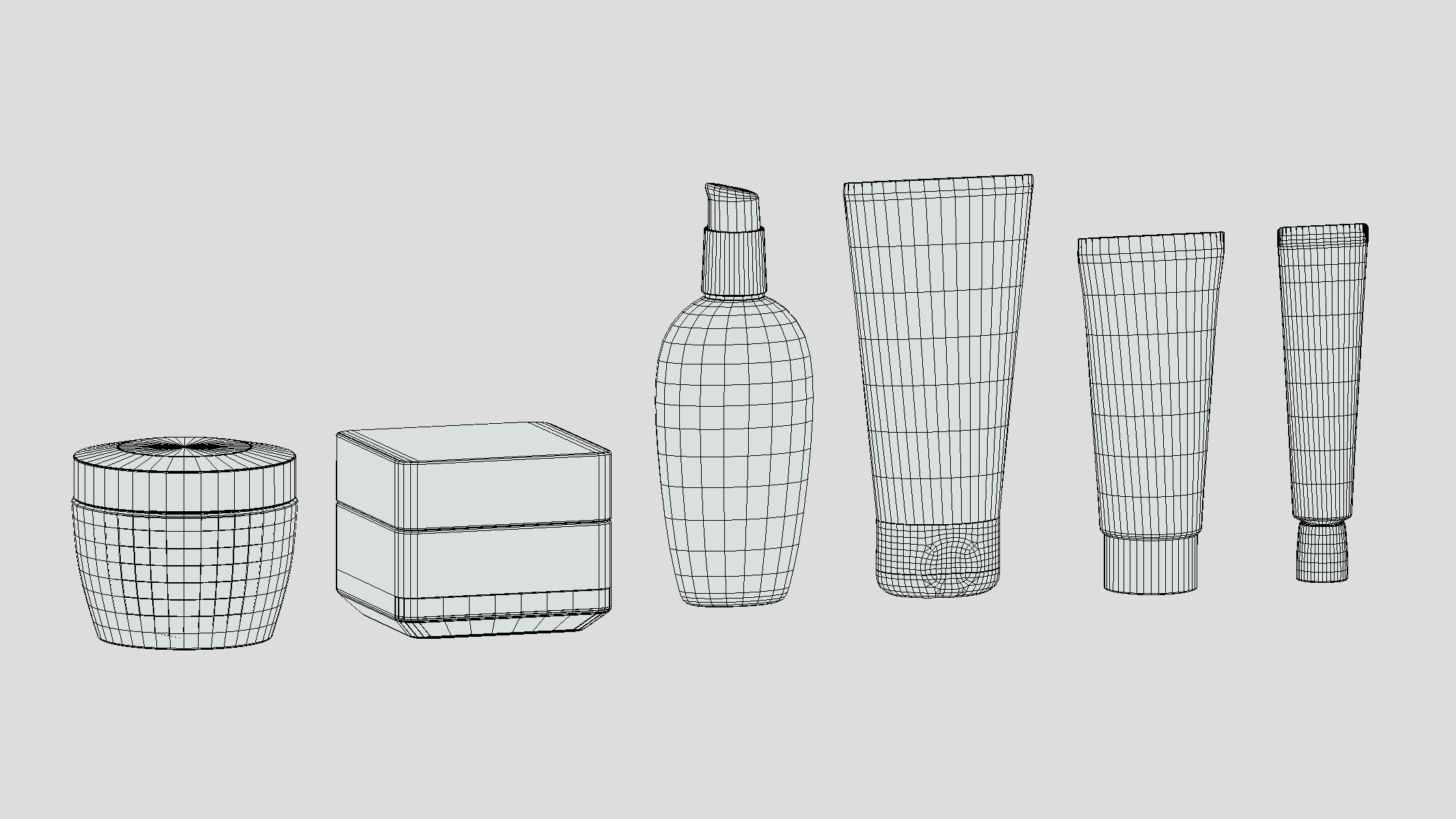 Cosmetics Set Low Poly Low-poly 3D model_13