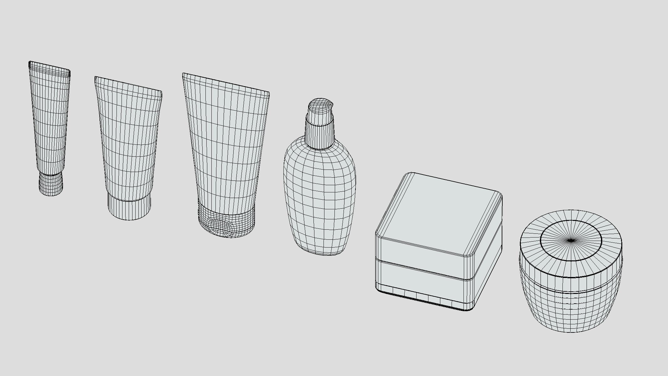 Cosmetics Set Low Poly Low-poly 3D model_20