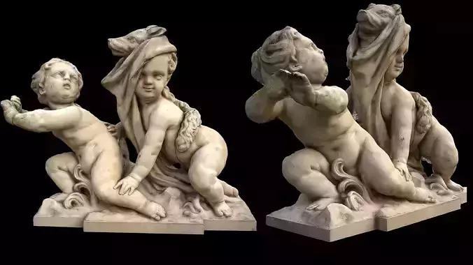ancient greek sculptures group photogrammetry