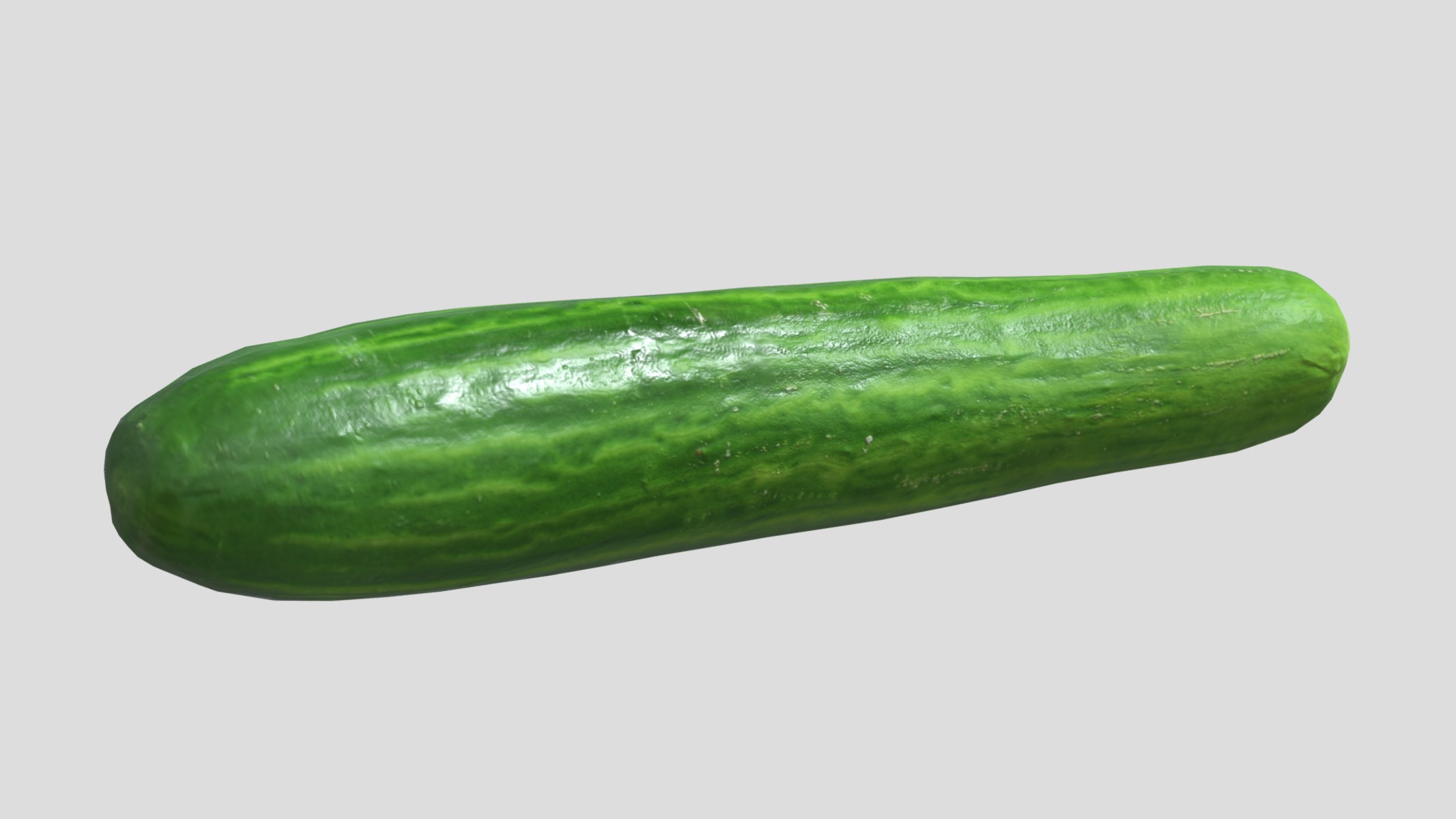 Cucumber Low Poly Low-poly 3D model_4