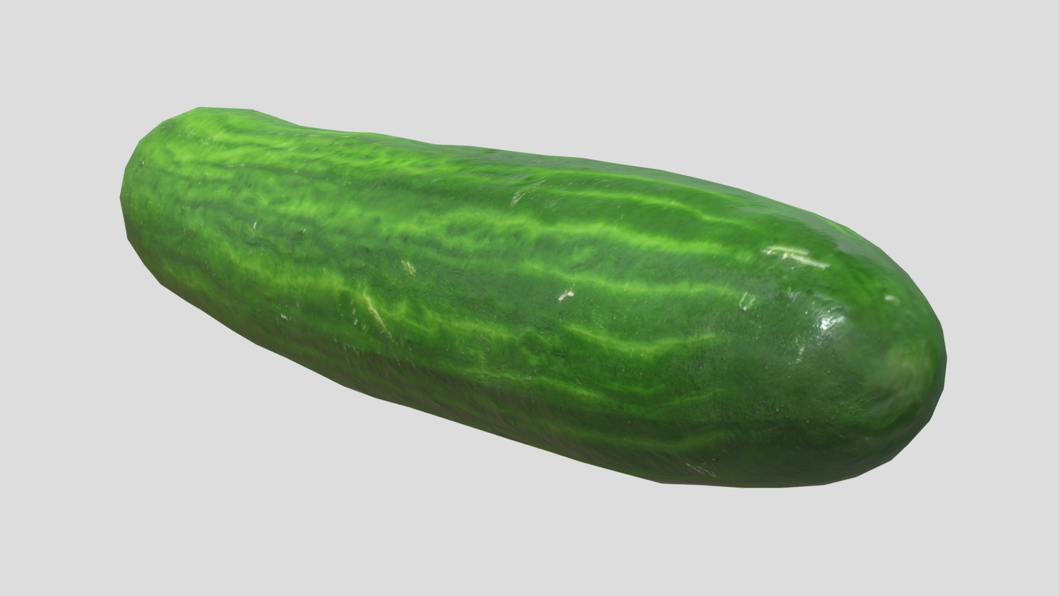 Cucumber Low Poly Low-poly 3D model_8