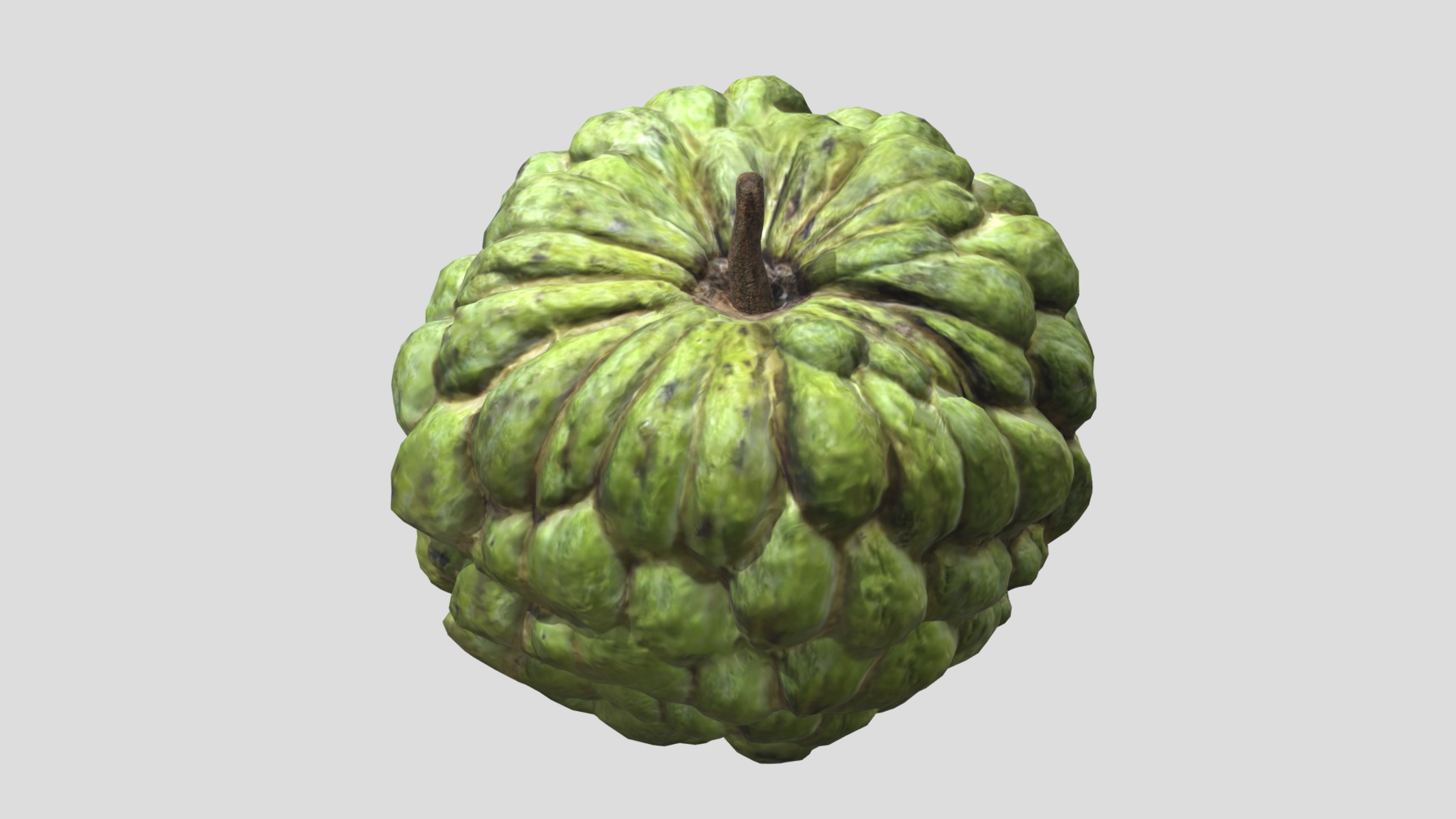 Custard Apple Low Poly Low-poly 3D model_8