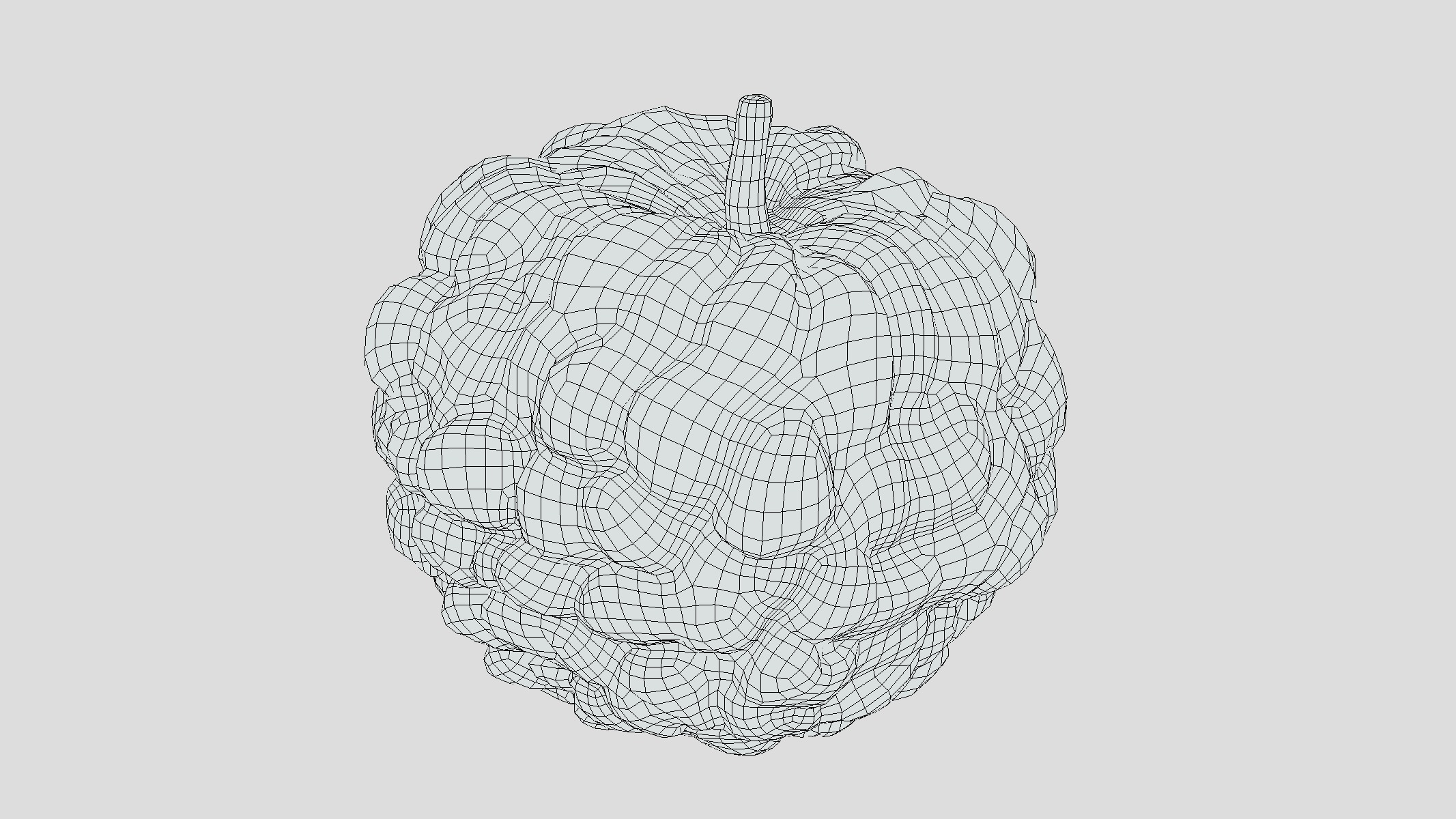 Custard Apple Low Poly Low-poly 3D model_7