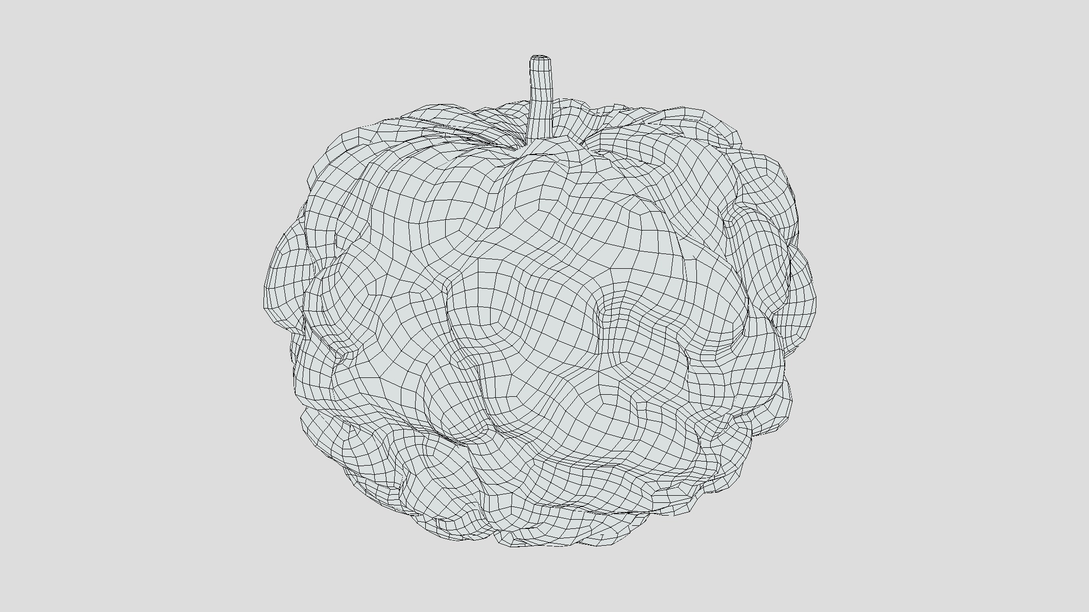 Custard Apple Low Poly Low-poly 3D model_1