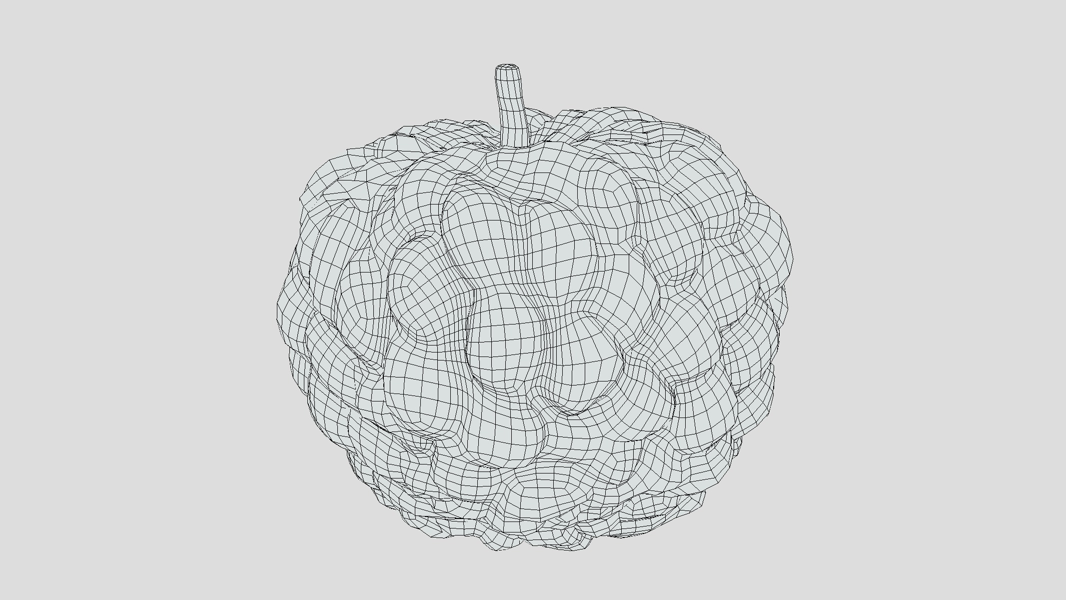 Custard Apple Low Poly Low-poly 3D model_3