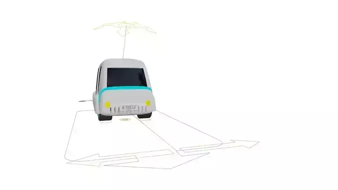 Futuristic Minibus Gen 1 3D model