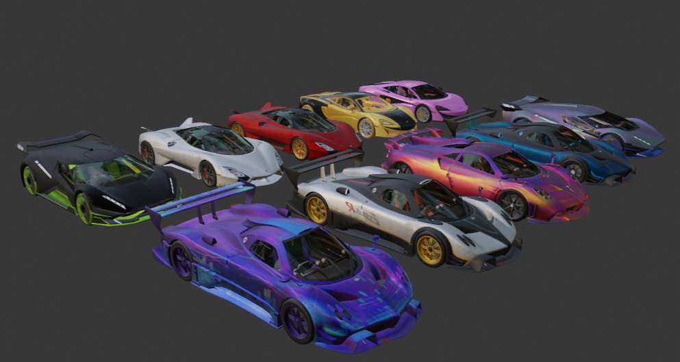 PUBG vehicles Racing pack 5 Low-poly 3D model_1