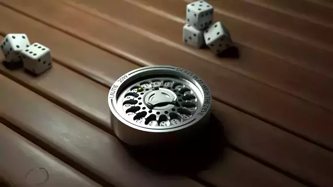 Lautie 2099 Carnival Fidget Spinner with Spinning Animation Low-poly 3D model