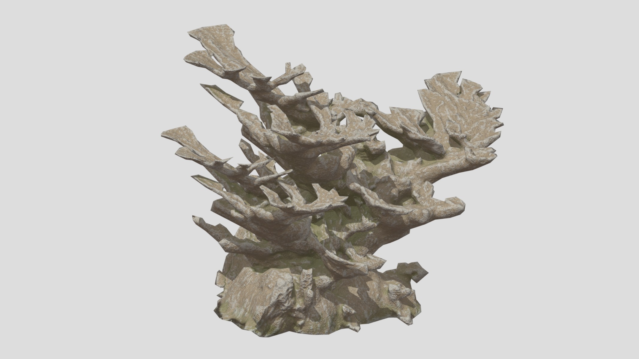 Elkhorn Coral Low Poly Low-poly 3D model_2