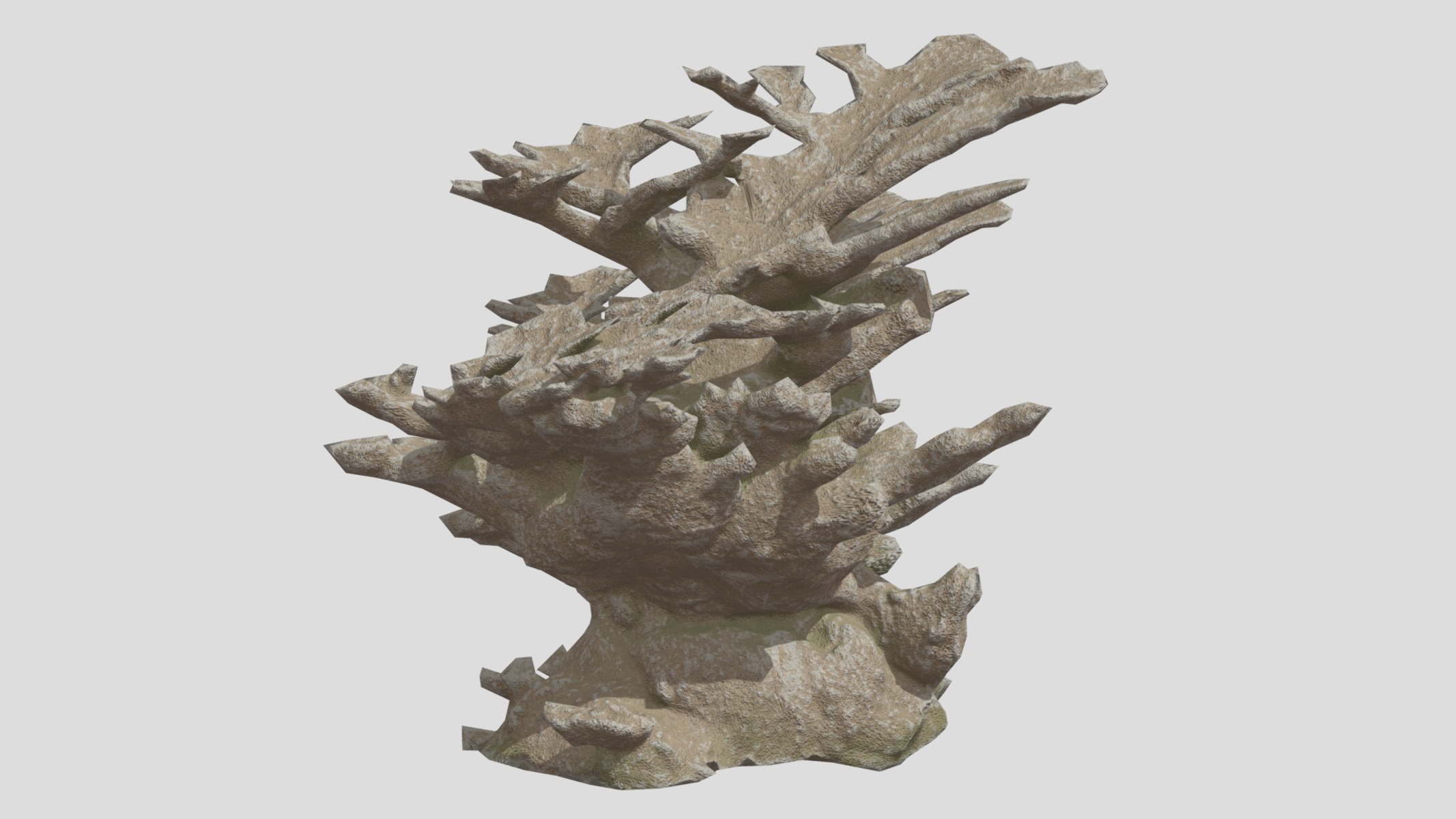 Elkhorn Coral Low Poly Low-poly 3D model_4