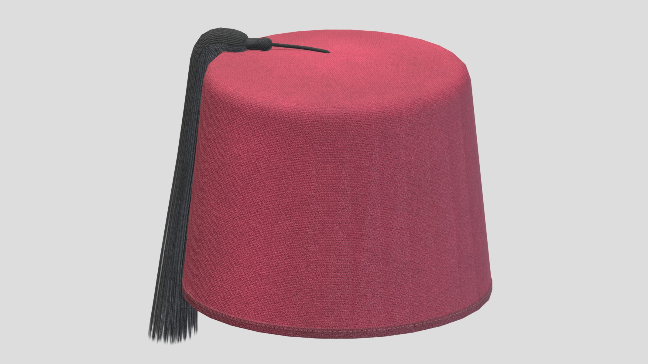 Fez Hat Low Poly Low-poly 3D model_4