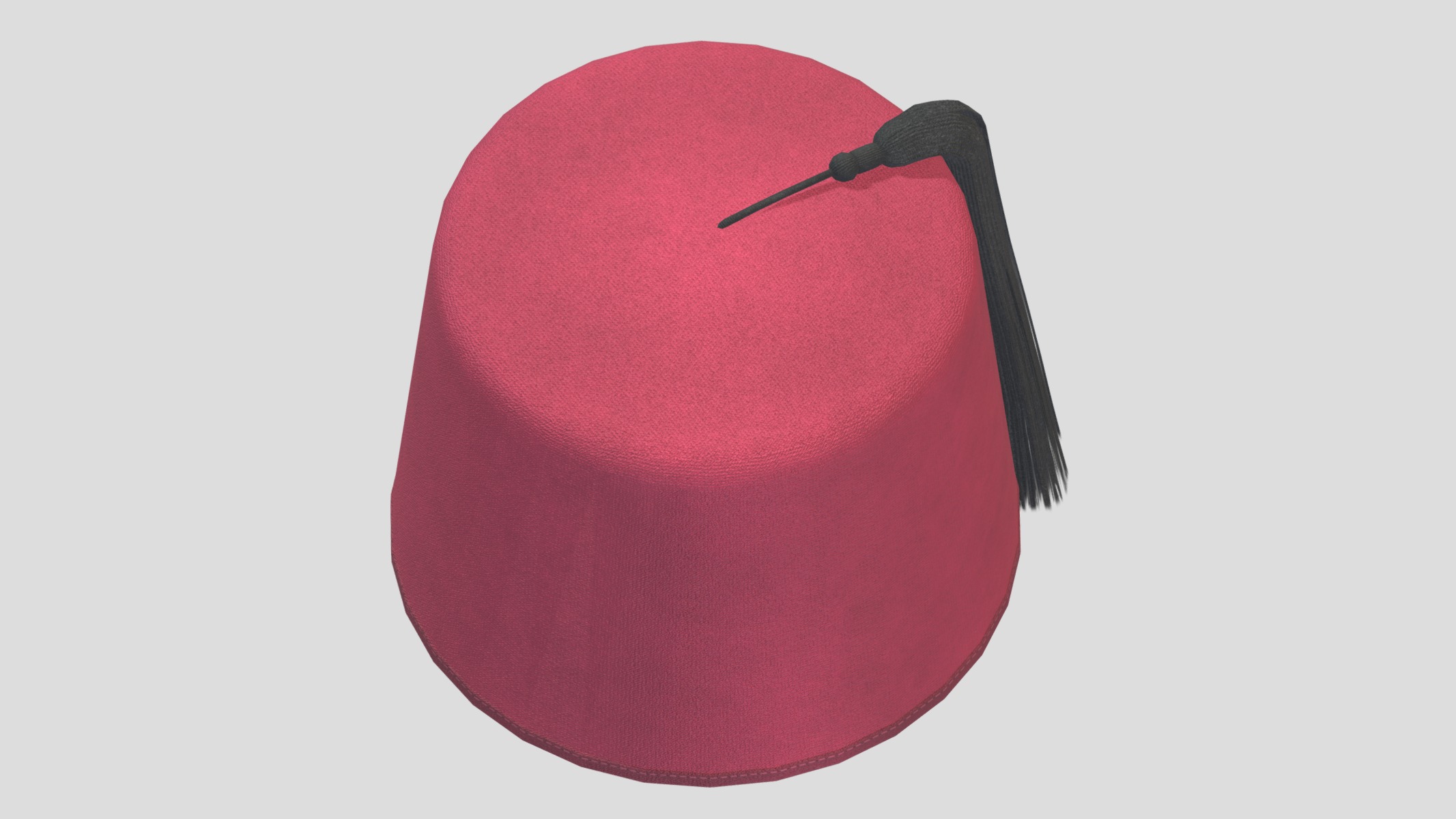 Fez Hat Low Poly Low-poly 3D model_8