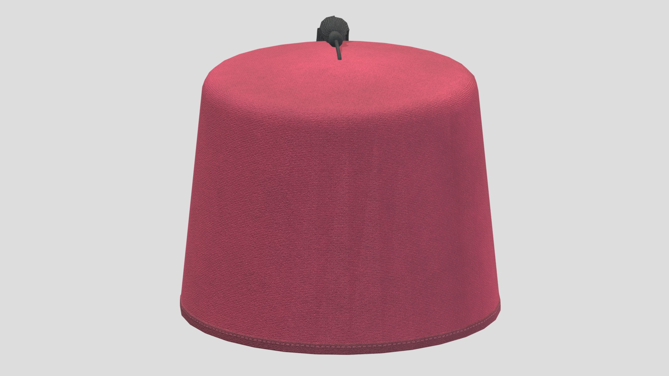 Fez Hat Low Poly Low-poly 3D model_2