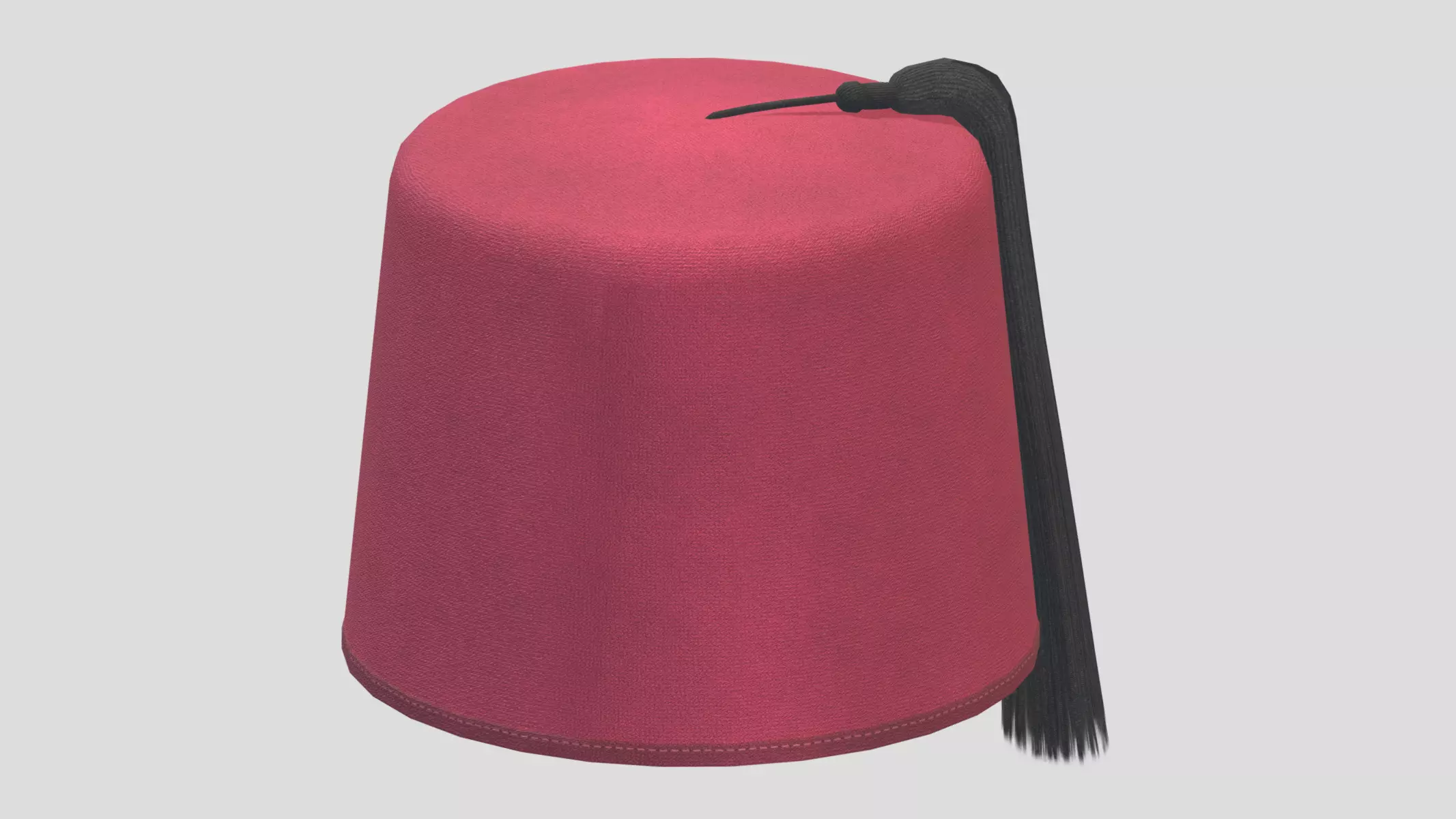 Fez Hat Low Poly Low-poly 3D model_0