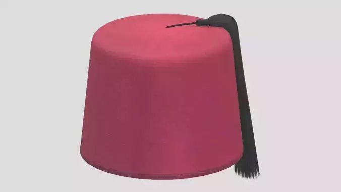 Fez Hat Low Poly Low-poly 3D model Fez Hat Low Poly Low-poly 3D model