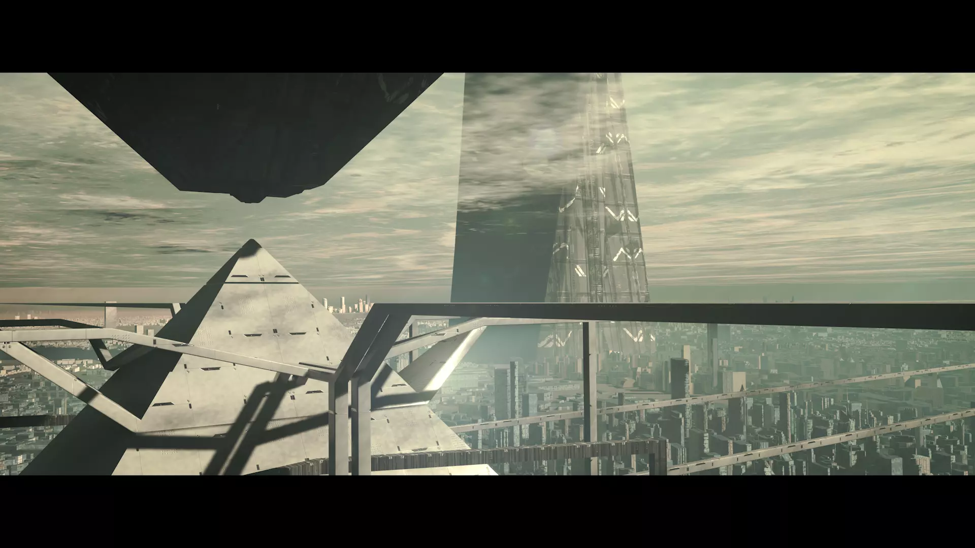 Sci-fi futuristic mega city 3D model