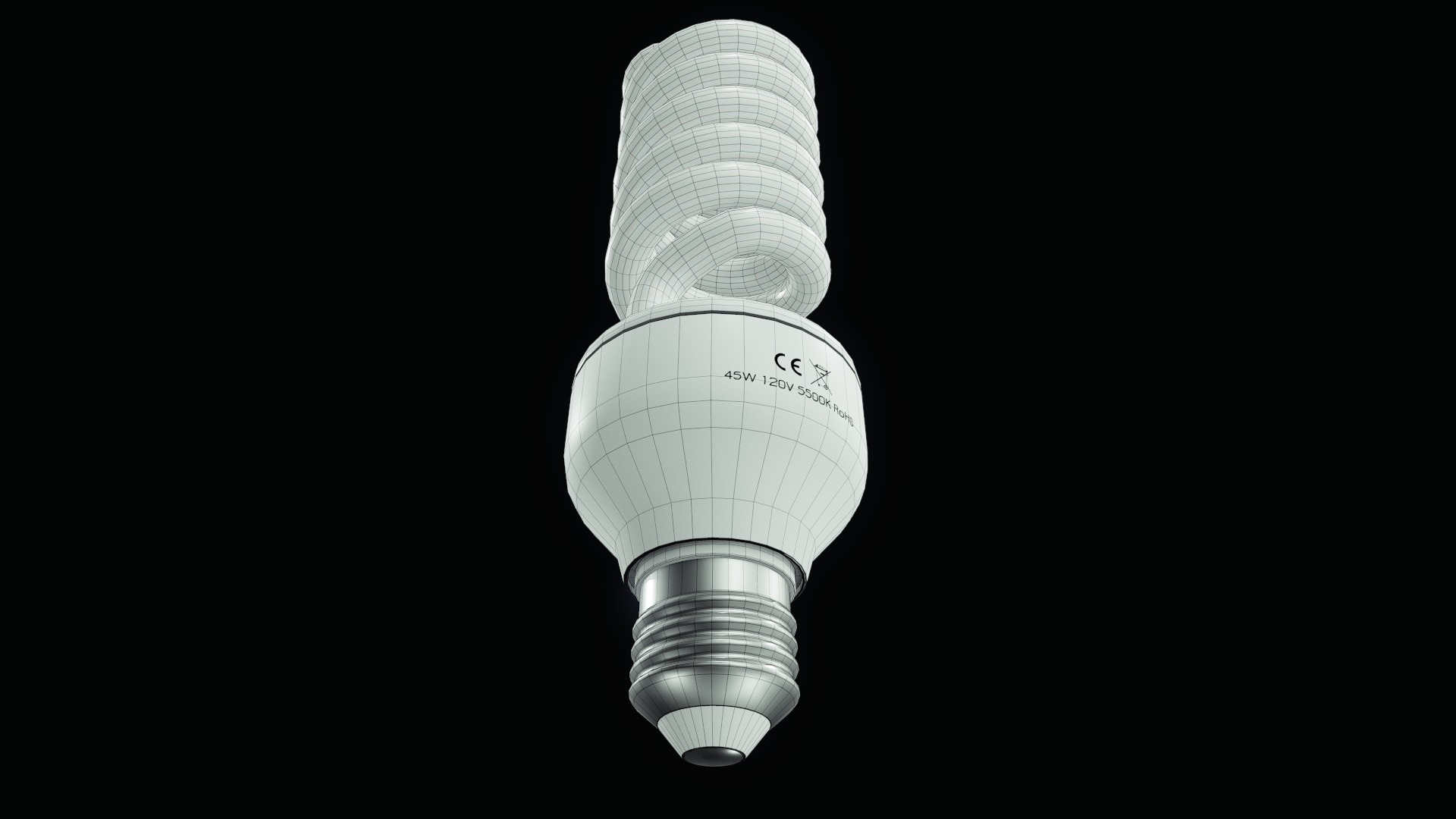 Spiral Bulb - Tutorial Included Low-poly 3D model_9