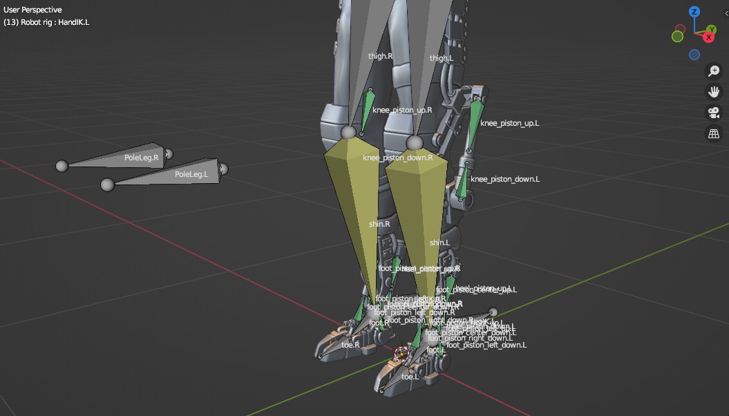 Univesral gameready robot with 3 color options Low-poly 3D model_47