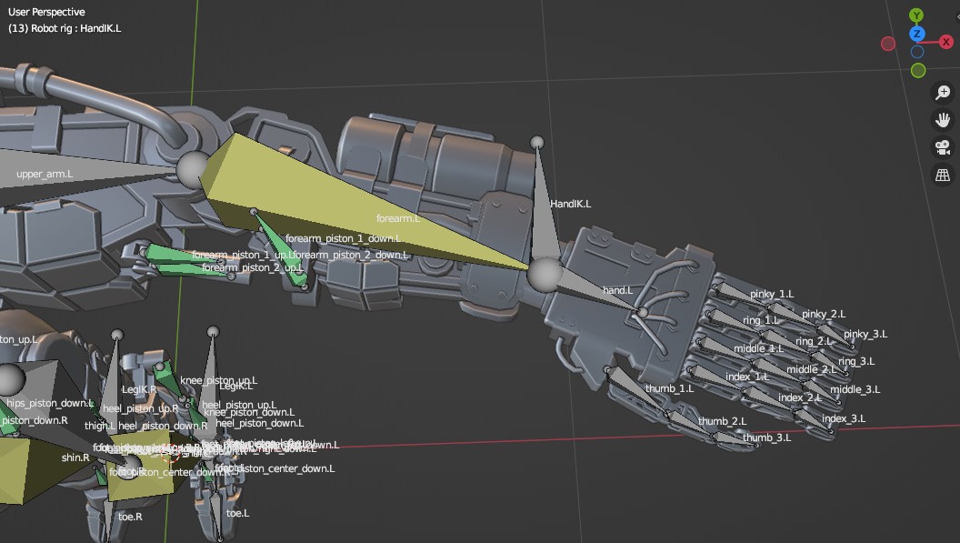 Univesral gameready robot with 3 color options Low-poly 3D model_46