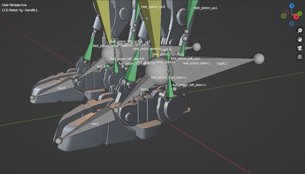 Univesral gameready robot with 3 color options Low-poly 3D model_48