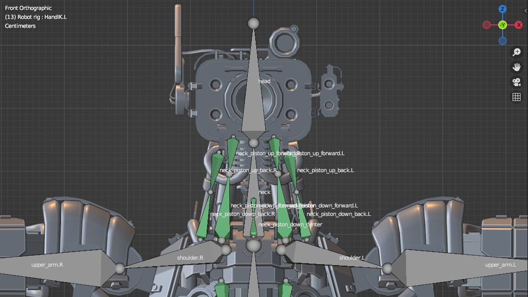 Univesral gameready robot with 3 color options Low-poly 3D model_44