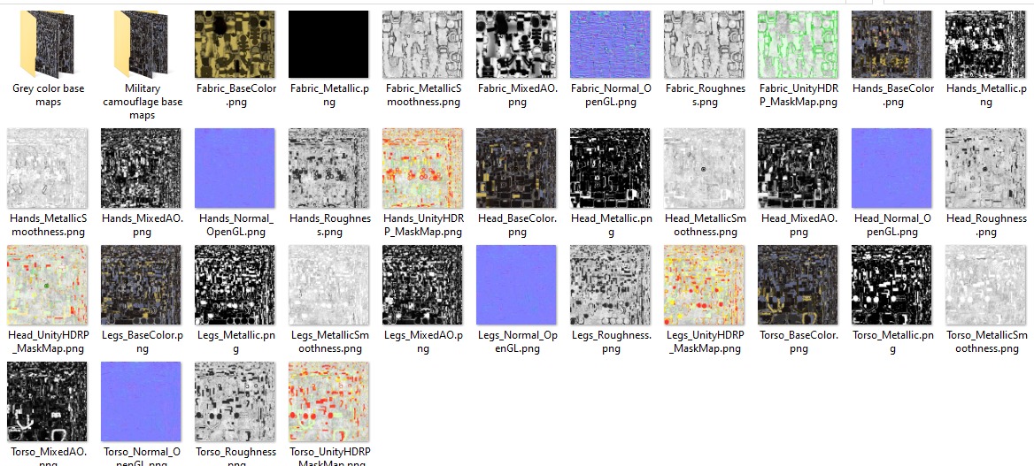 Univesral gameready robot with 3 color options Low-poly 3D model_50