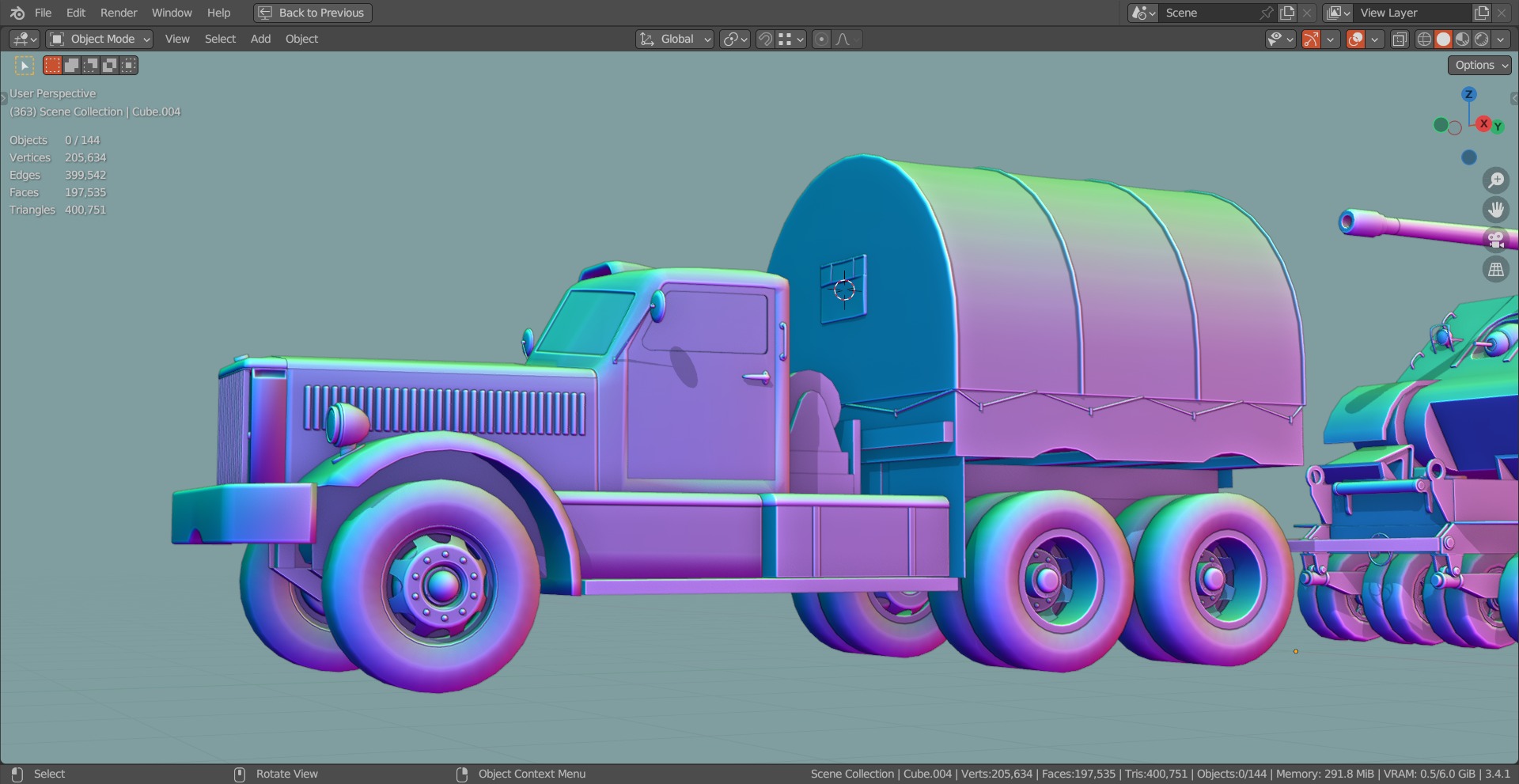 M19 Tank Transporter-Sherman Tank  Base Mesh Model Low-poly 3D model_7