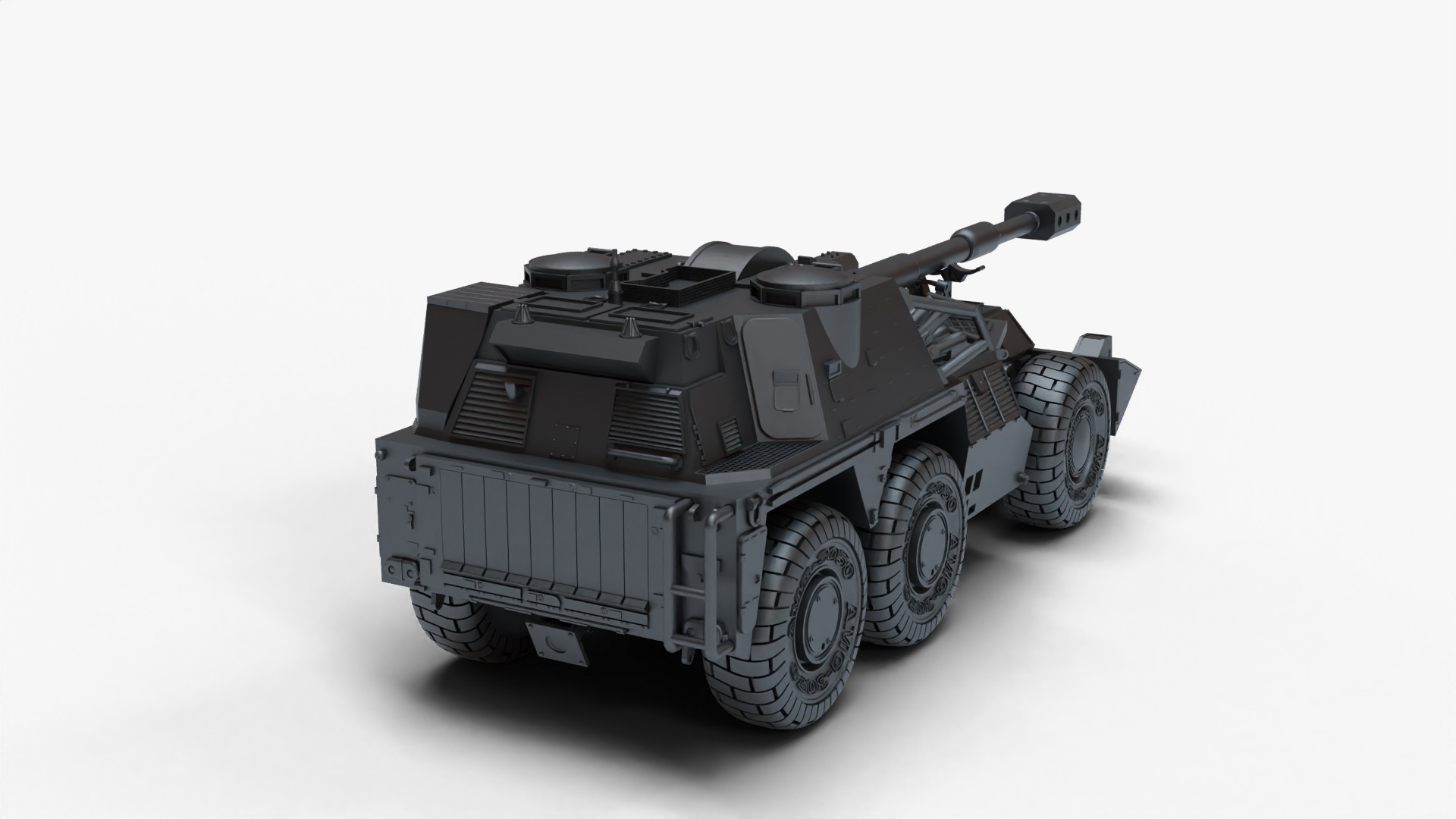 tank gun G6 3D print model_7