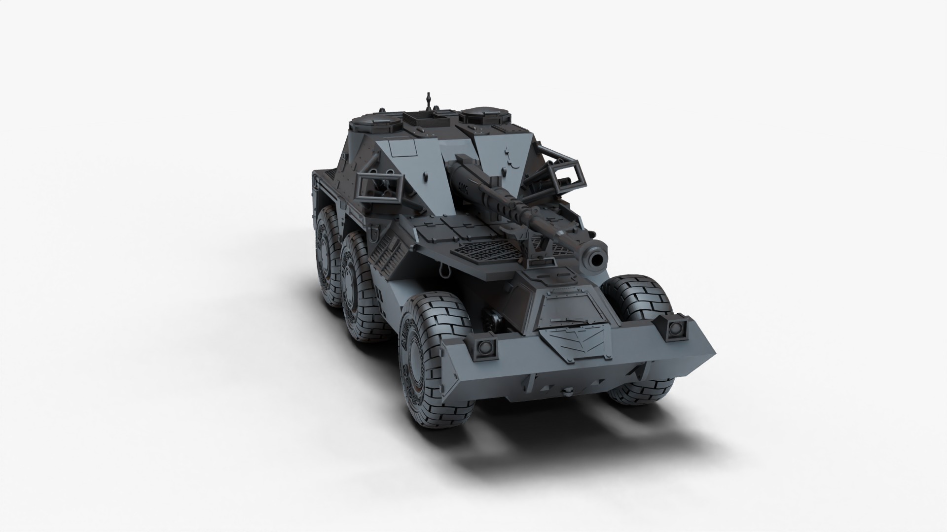 tank gun G6 3D print model_11