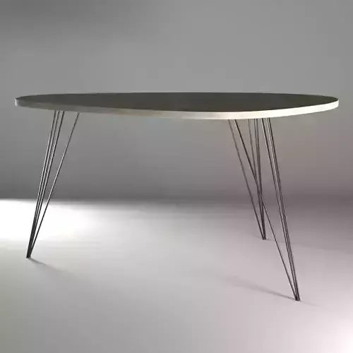 Rocco Retro Mid-Century Light Oak and Black Wood Coffee Table