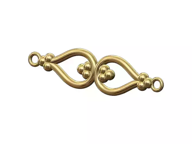 Mirrored bead crown vintage pendant charm