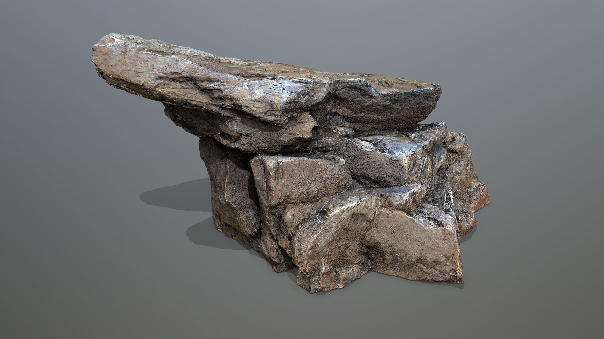 desert rocks Low-poly 3D model_20