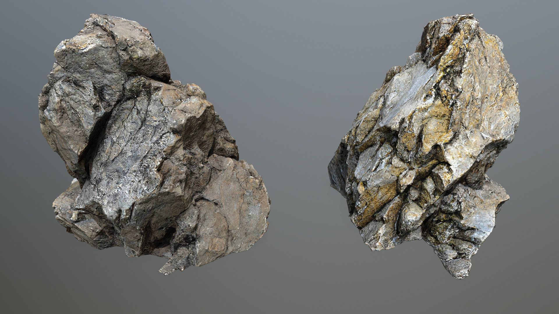 desert rocks Low-poly 3D model_5