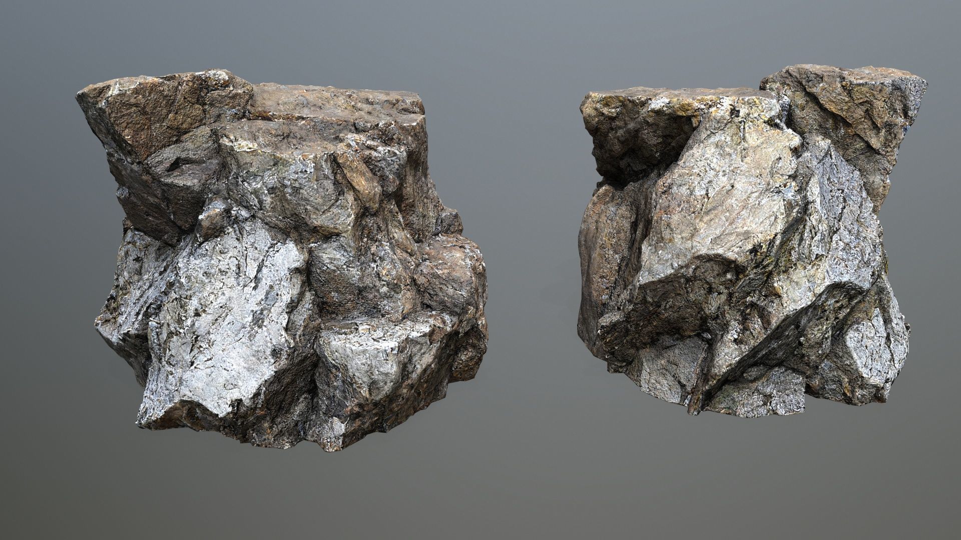 desert rocks Low-poly 3D model_4