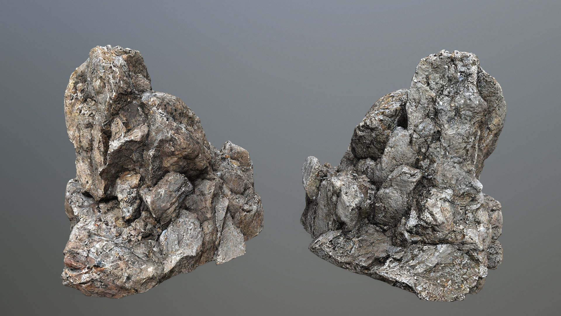 desert rocks Low-poly 3D model_7