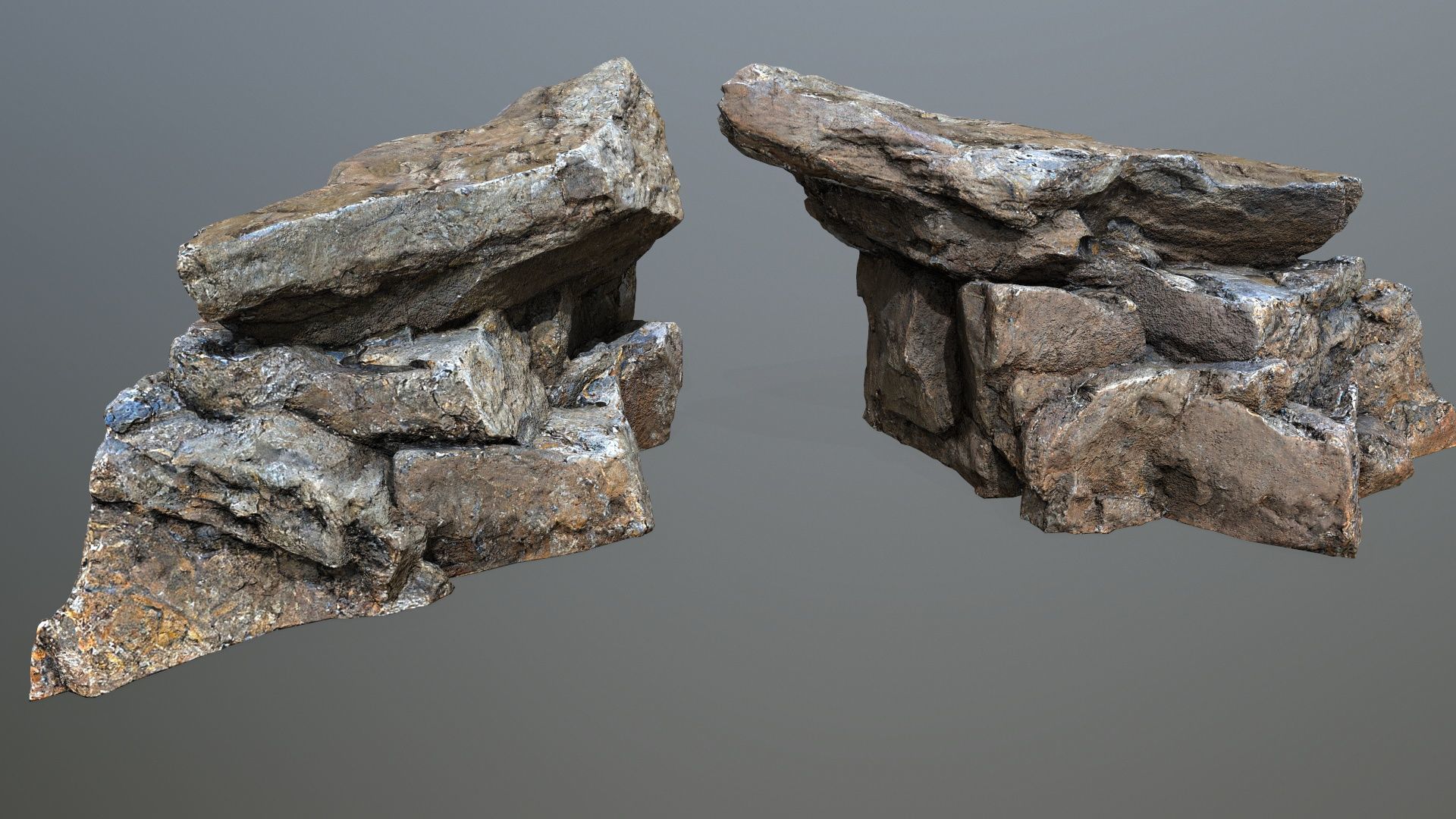 desert rocks Low-poly 3D model_10