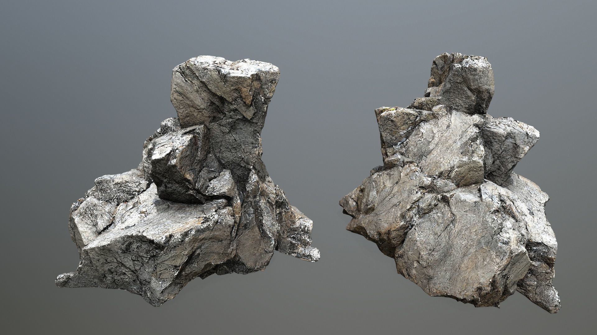 desert rocks Low-poly 3D model_3