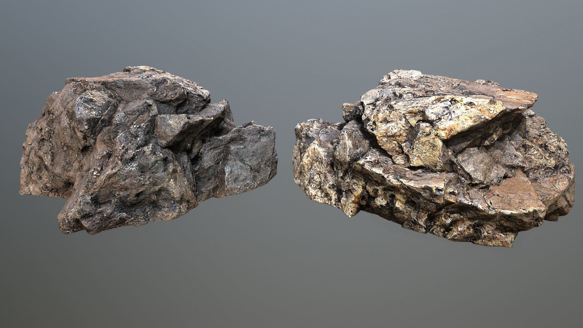 desert rocks Low-poly 3D model_9