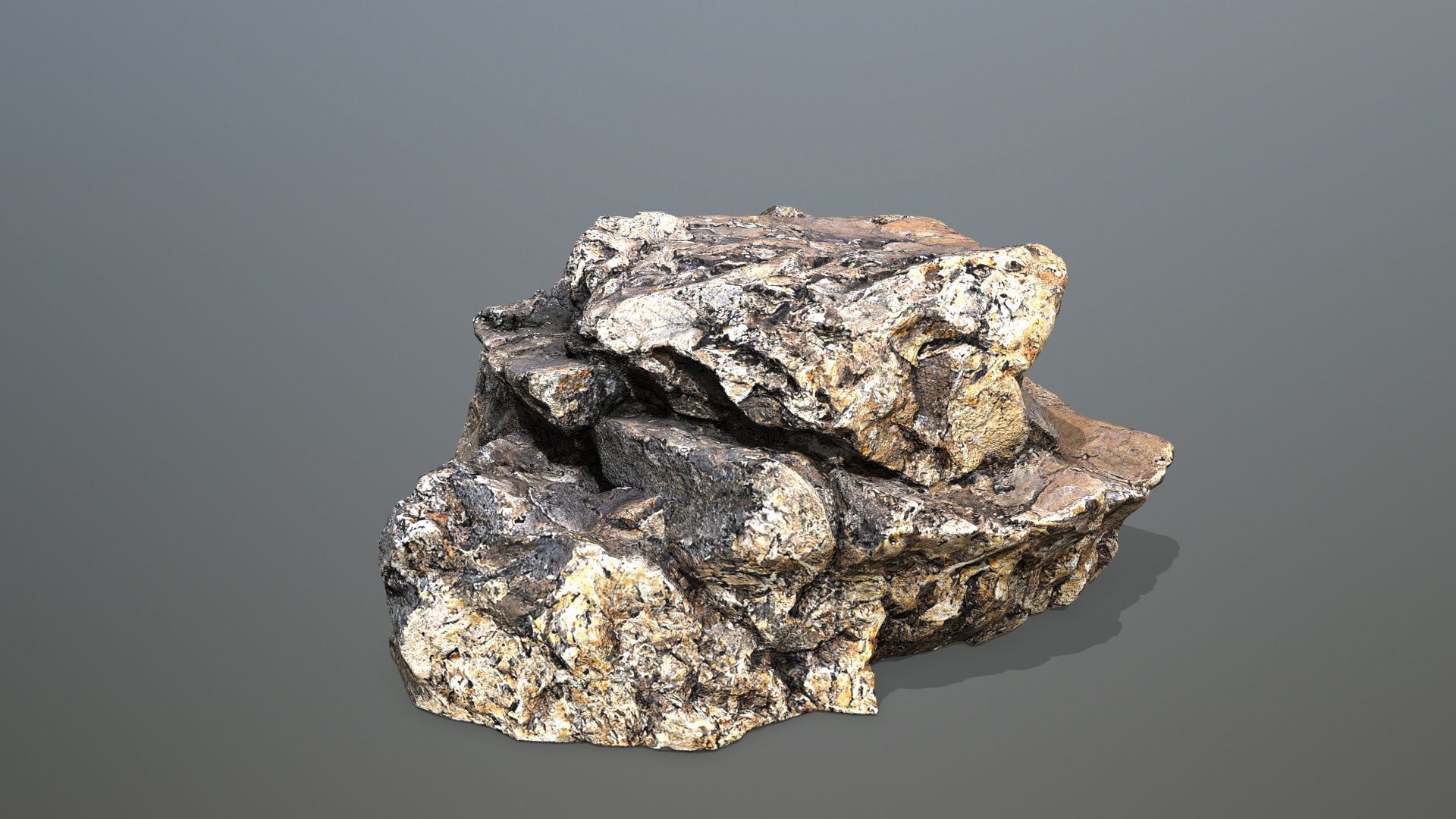 desert rocks Low-poly 3D model_19