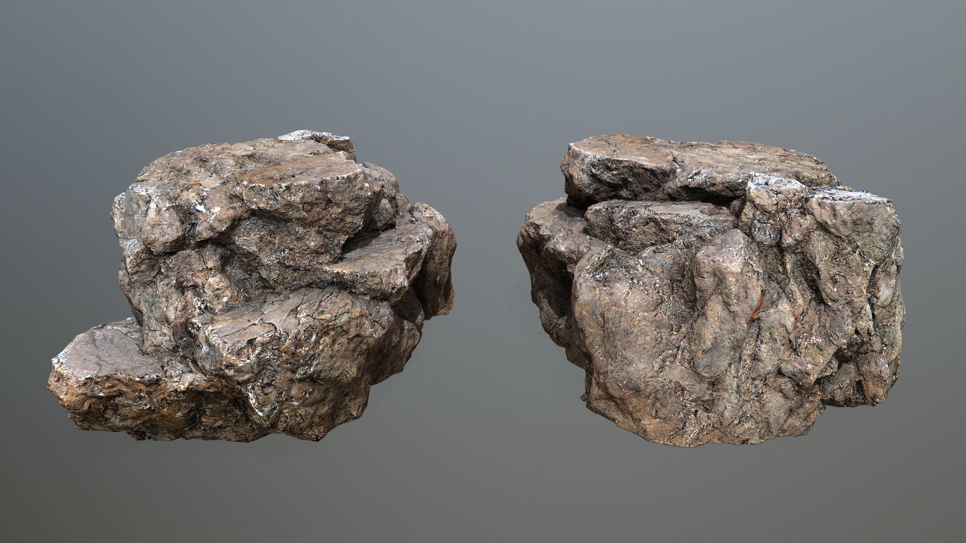 desert rocks Low-poly 3D model_8