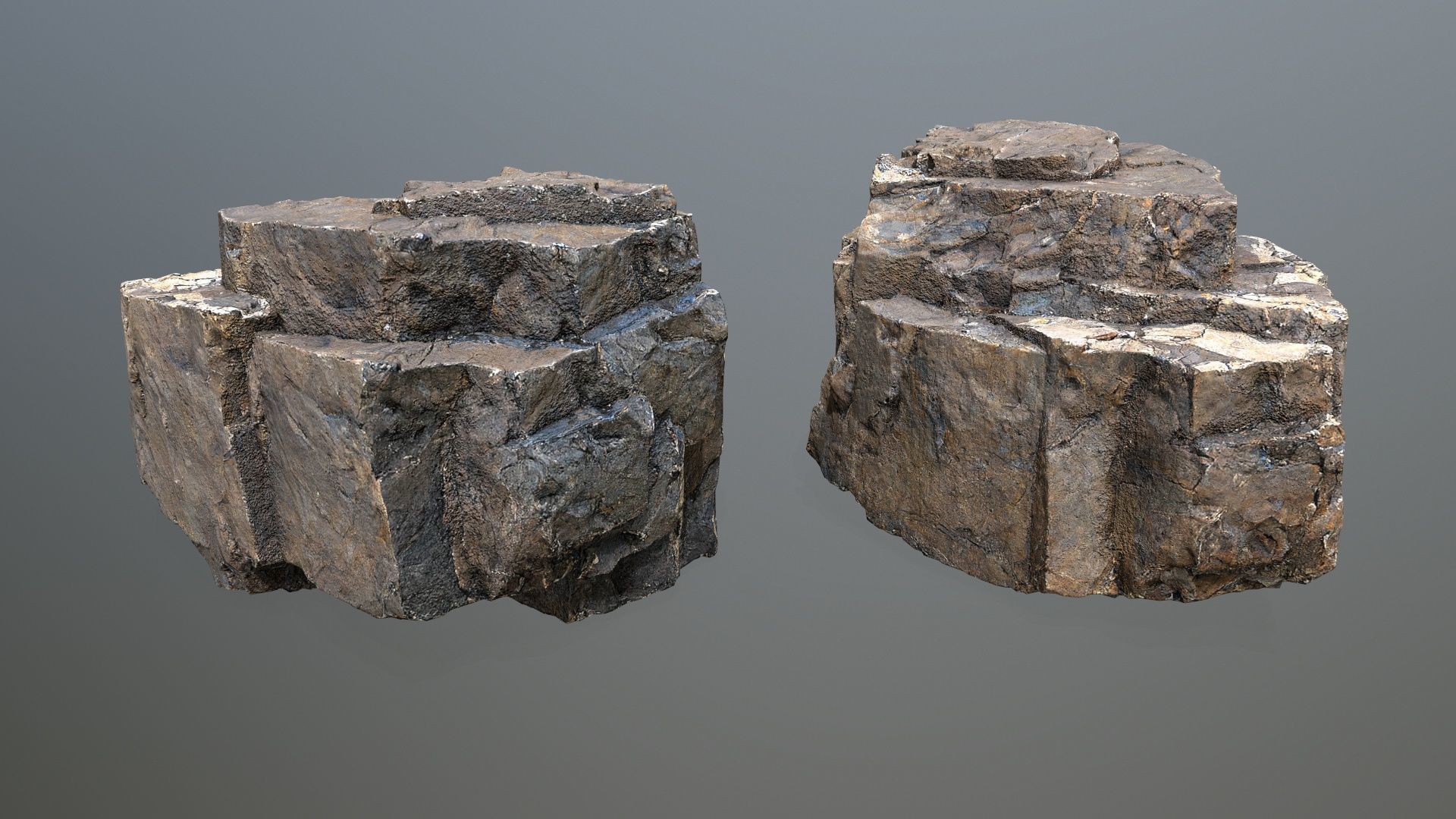 desert rocks Low-poly 3D model_11