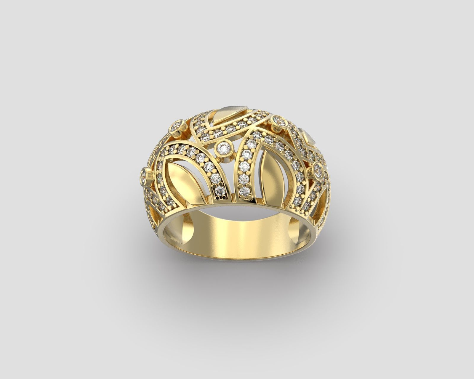 R 182 Ring 3D print model_4