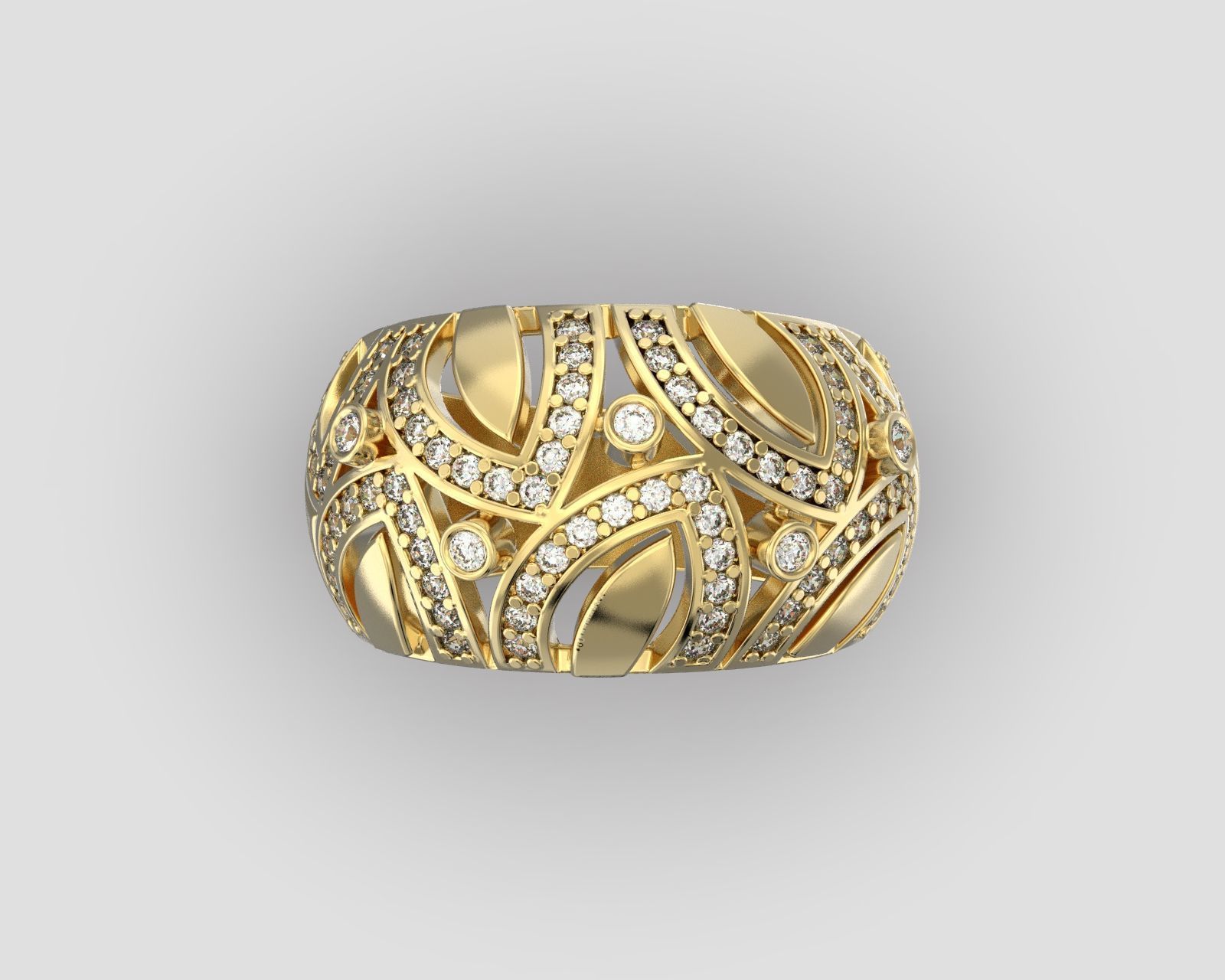 R 182 Ring 3D print model_2