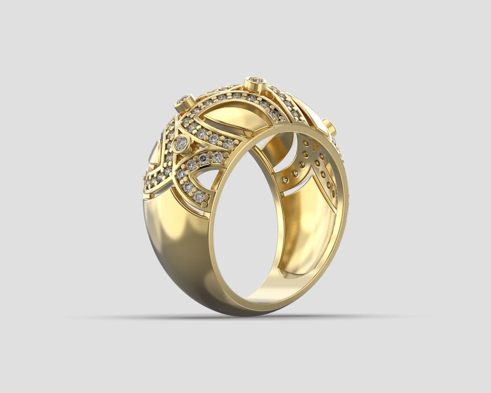 R 182 Ring 3D print model_3
