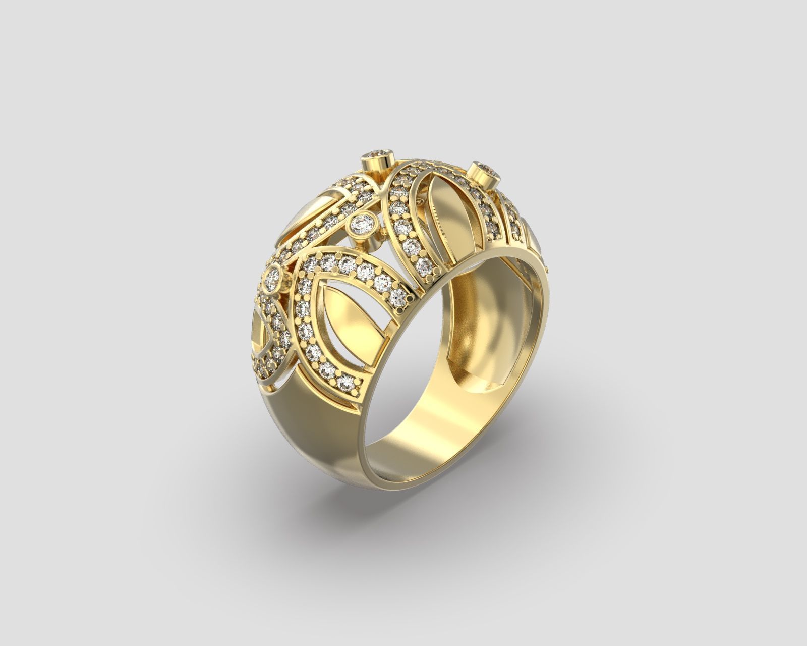 R 182 Ring 3D print model_1