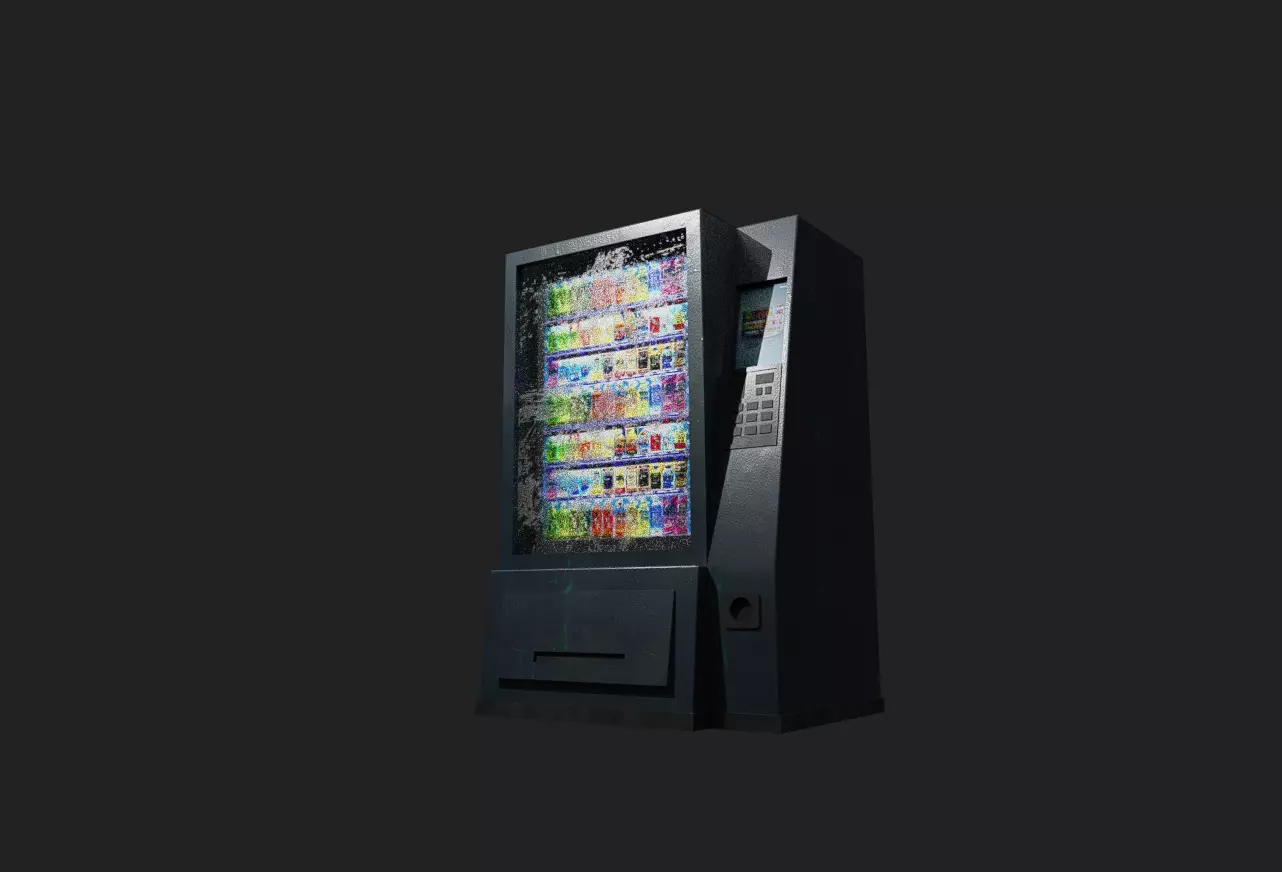 realistic 3D vending machine 3D model_0