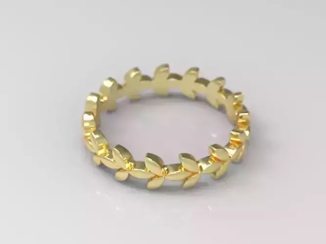 R 193 Leaf style ring